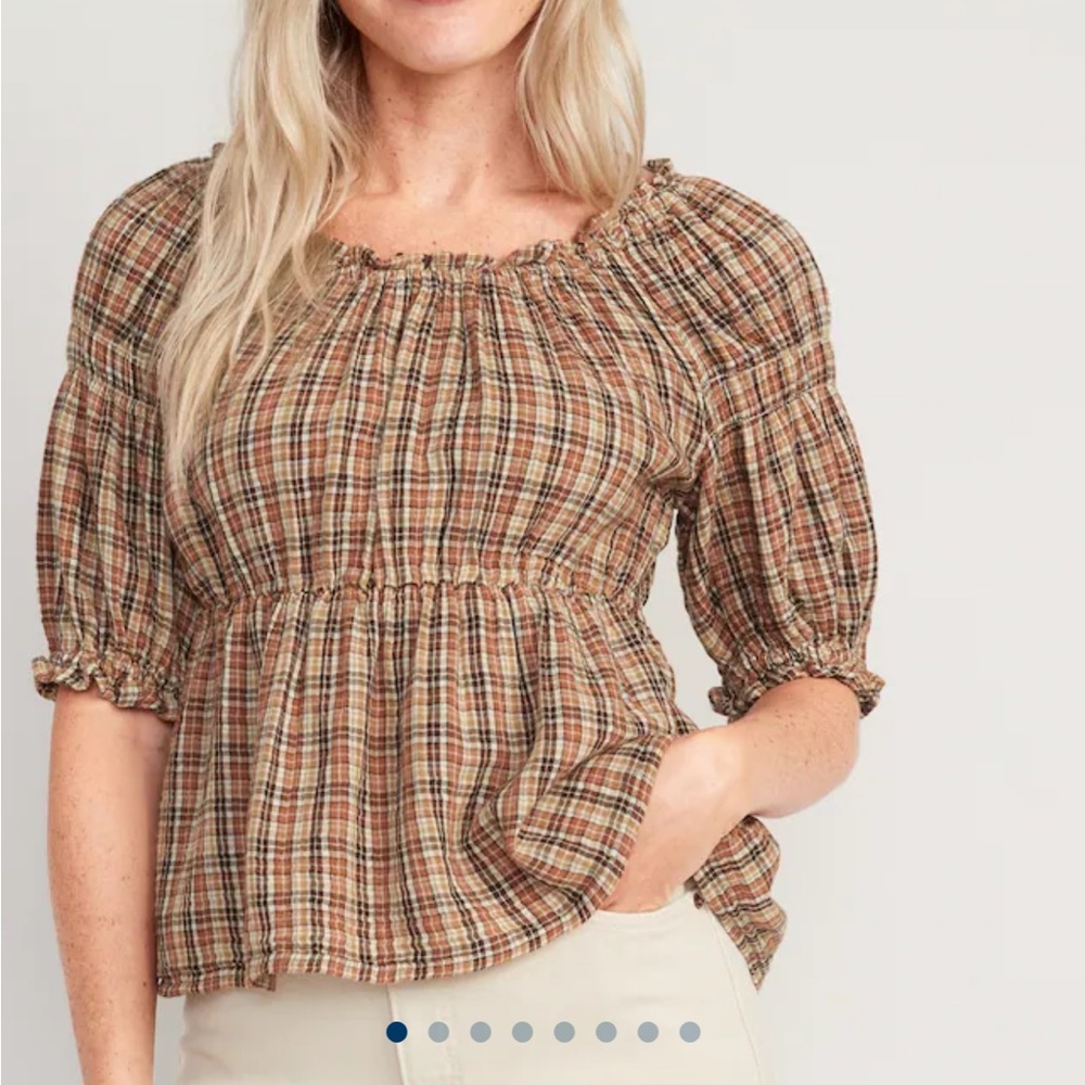 Old navy plaid blouse